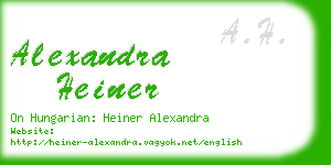 alexandra heiner business card